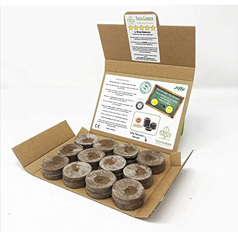Tech-Garden 22 - Peat Coir Pellets 41 mm Original Jiffy Pellet Seed Starting Propagation & Germination Plant & Vegetable Cuttings & Clones… Cover