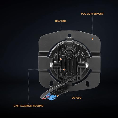 Miniatura 5 de Parachoques delantero con proyector LED completo conjunto de luces antiniebla compatibles con Kenworth T680 11-22 carcasa cromada