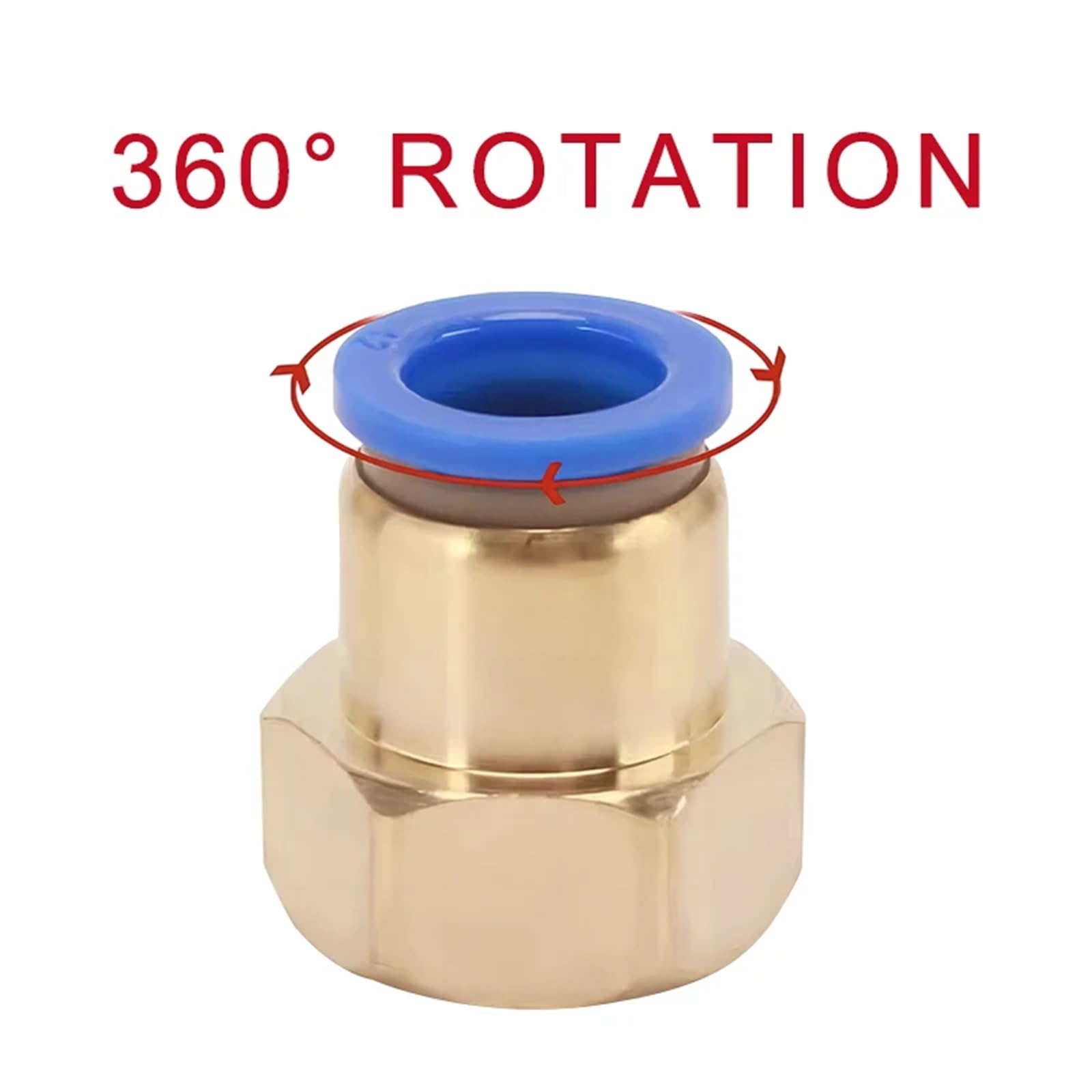 5pcs PCF connettore rapido pneumatico raccordo aria 4 6 8 10 12 mm 0,1 cm 0,3 cm 0,5 "0,25" filettatura femmina giunto in ottone (PCF12-04)