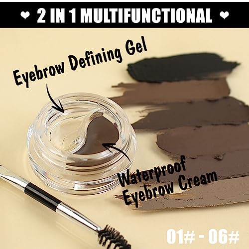 Crema per sopracciglia + gel per sopracciglia per