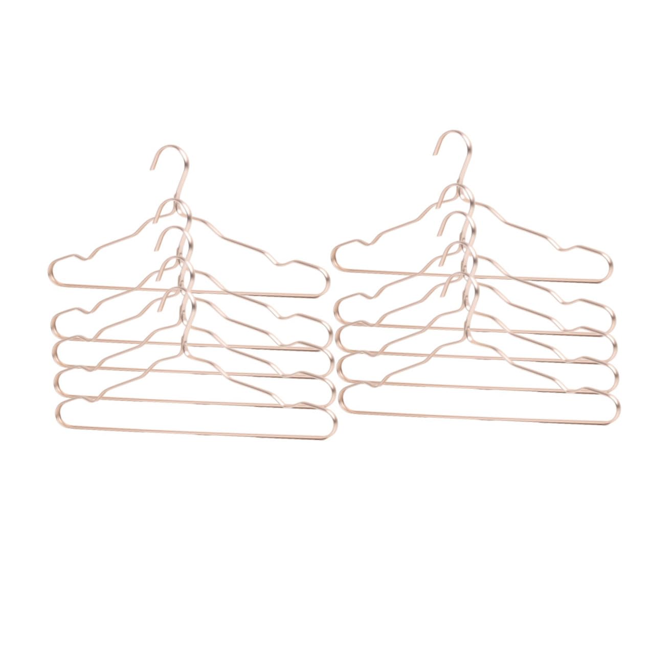 KOMBIUDA Wardrobe Hangers 10 Pack Aluminum Alloy Clothes Hangers Skid-Proof Non-Trace for Pants Coats Boys and Girls' Clothing Storage
