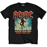  AC/DC Herren ACDC Blow Up Your Video T-Shirt, Schwarz (Schwarz Schwarz), S