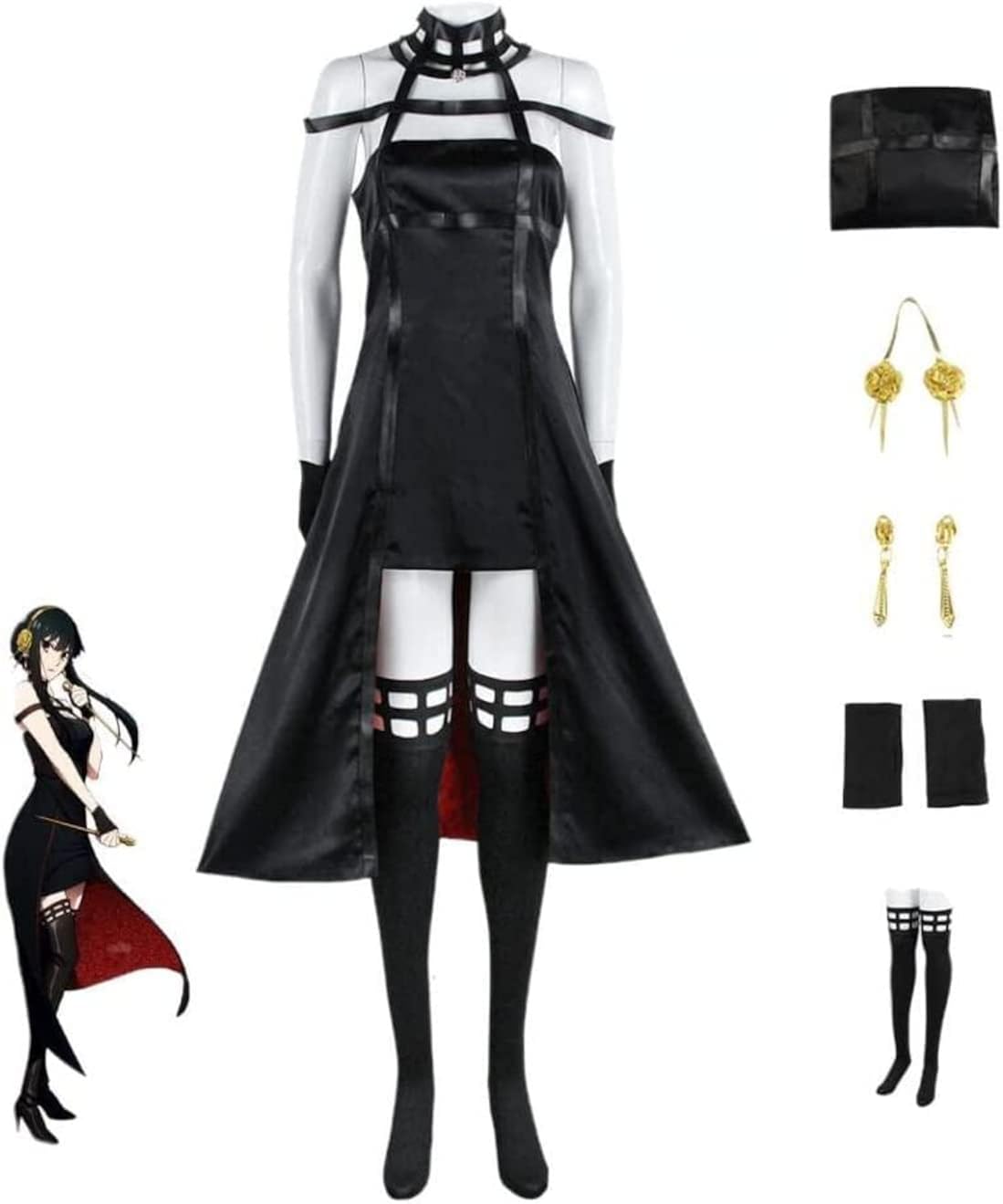 Bokerom Anime Spy X Family Yor Cosplay Costume Robes Halloween