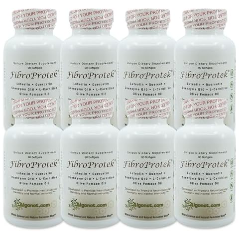 FibroProtek 8 Bottle Pack, Luteolin & Quercetin Included in an Exclusive Combination of Ingredients Including Olive Pomace Oil Cover