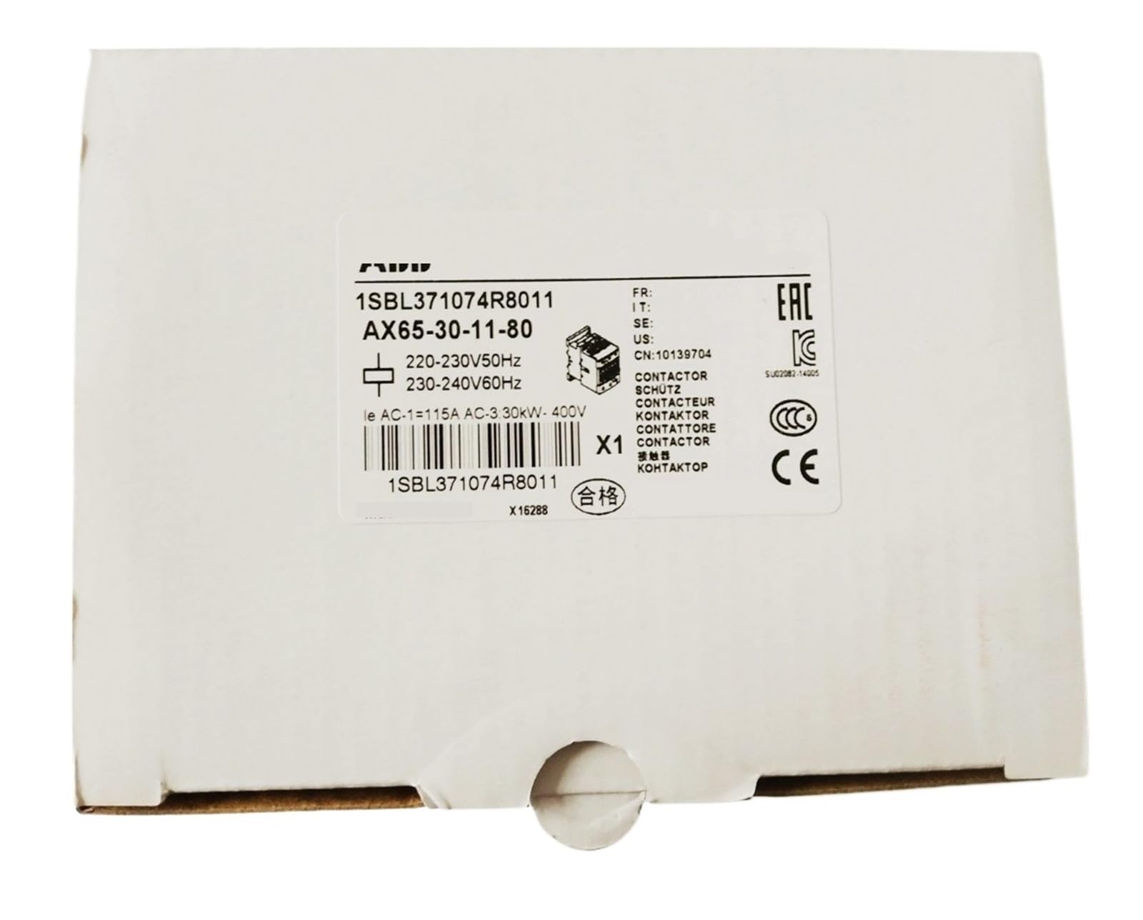 1 contacteur ca AX65-30-11-80 220-230V50HZ 230-240V60HZ Contacteur