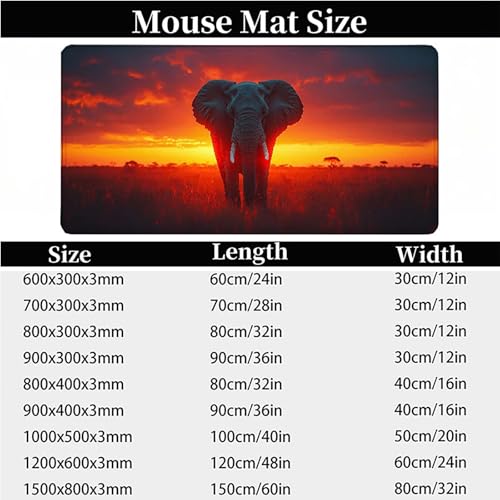 Tapis souris imperméable 80x40cm avec base en caoutchouc antidérapant