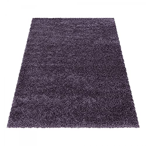 Tapis shaggy à poils longs violet 240 x 340 cm de qualité supérieure pour suite parentale
