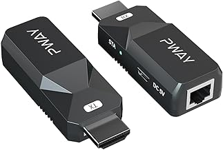 PW-DT248-H Wireless HDMI Extender,Wireless HDMI Transmitter and Receiver,Wireless HDMI 98FT/30M Kit for Streaming Video and Audio to HDTV/Projector/Monitor from Laptop/PC/Cable Box.