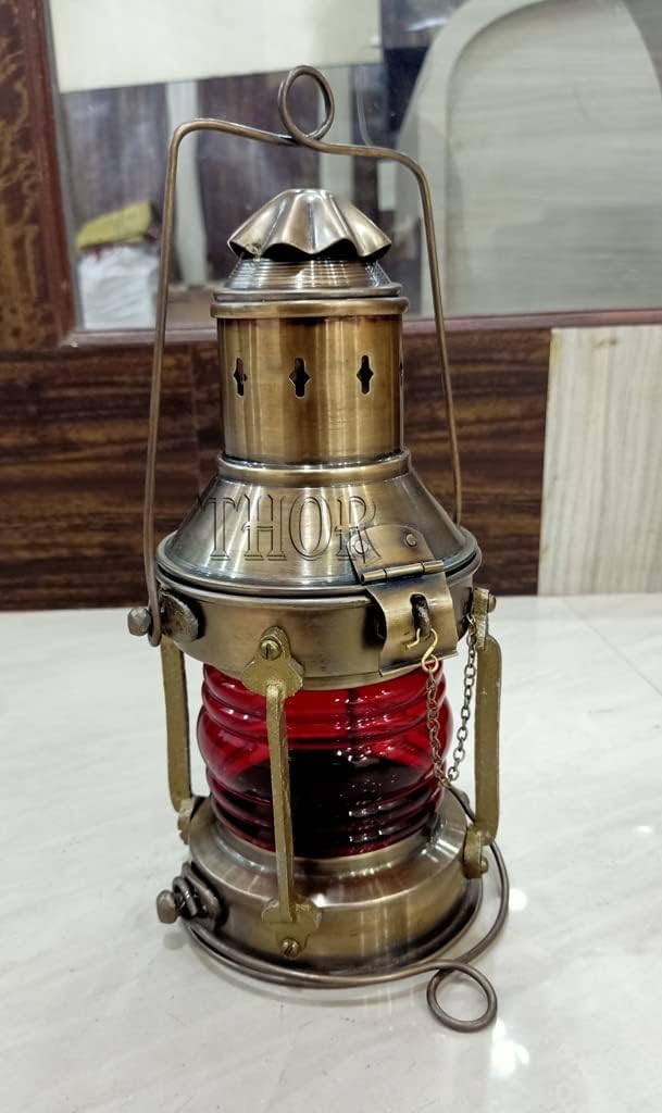 Kerosene Oil Lantern Vintage Oil Lamp Maritime Ship Lantern-Anchor Boat Light Lamp Decor Rustic Vintage Home Decor