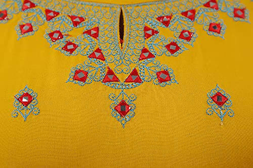 Image of Women's Rayon Heavy Embroidery Work Straight Kurta