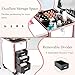 Gdsshuhung Portable Foldable Rolling Nail Table and Makeup Case with Drawers, Professional Manicure Workstation for Nail Technicians and Beauty Salons (White Gold)