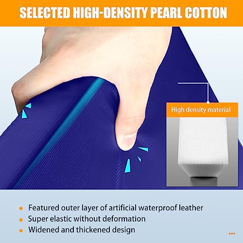 MegaGreen Blue Basketball Pole Pad 72\" Tall and 2\" Thick Fits 6x6 Inch Pole All-Weather Durable UV-Resistant Waterproof Square Basketball Pole Padding for Player Protection and Safety