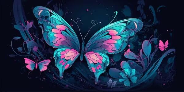Peinture Diamant pour Adultes Art Papillon Déco Salon 80x160