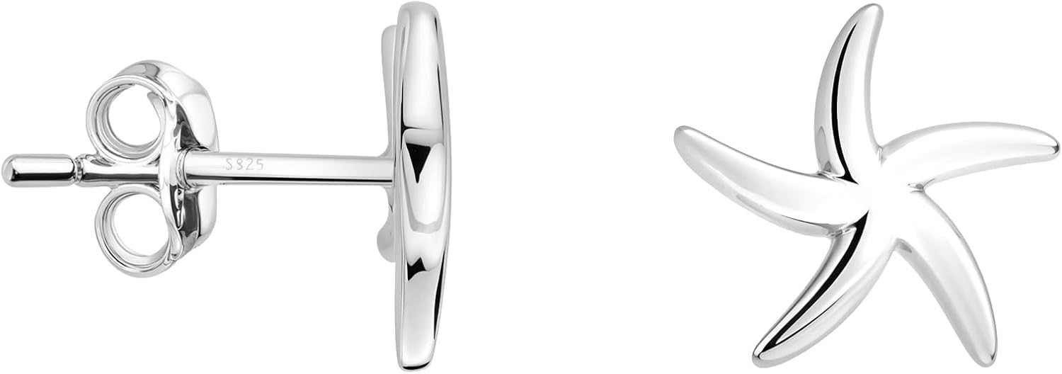 SOFIA MILANI - Solid 925 Sterling Silver Earrings for Women - Starfish Stud Earrings - 20765