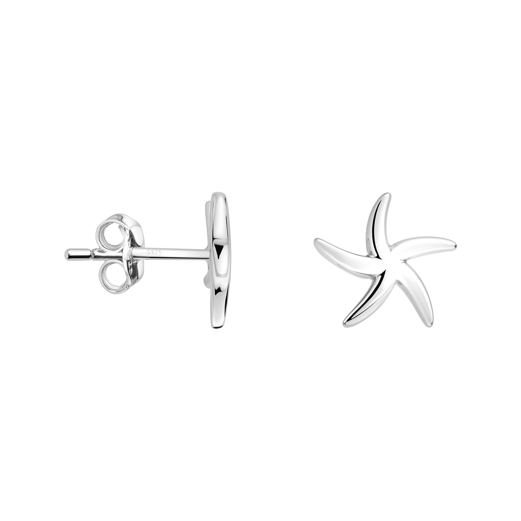 Sofia Milani Pendientes para Mujeres en Plata de Ley 925 - Pendientes de Estrella de Mar - 20765