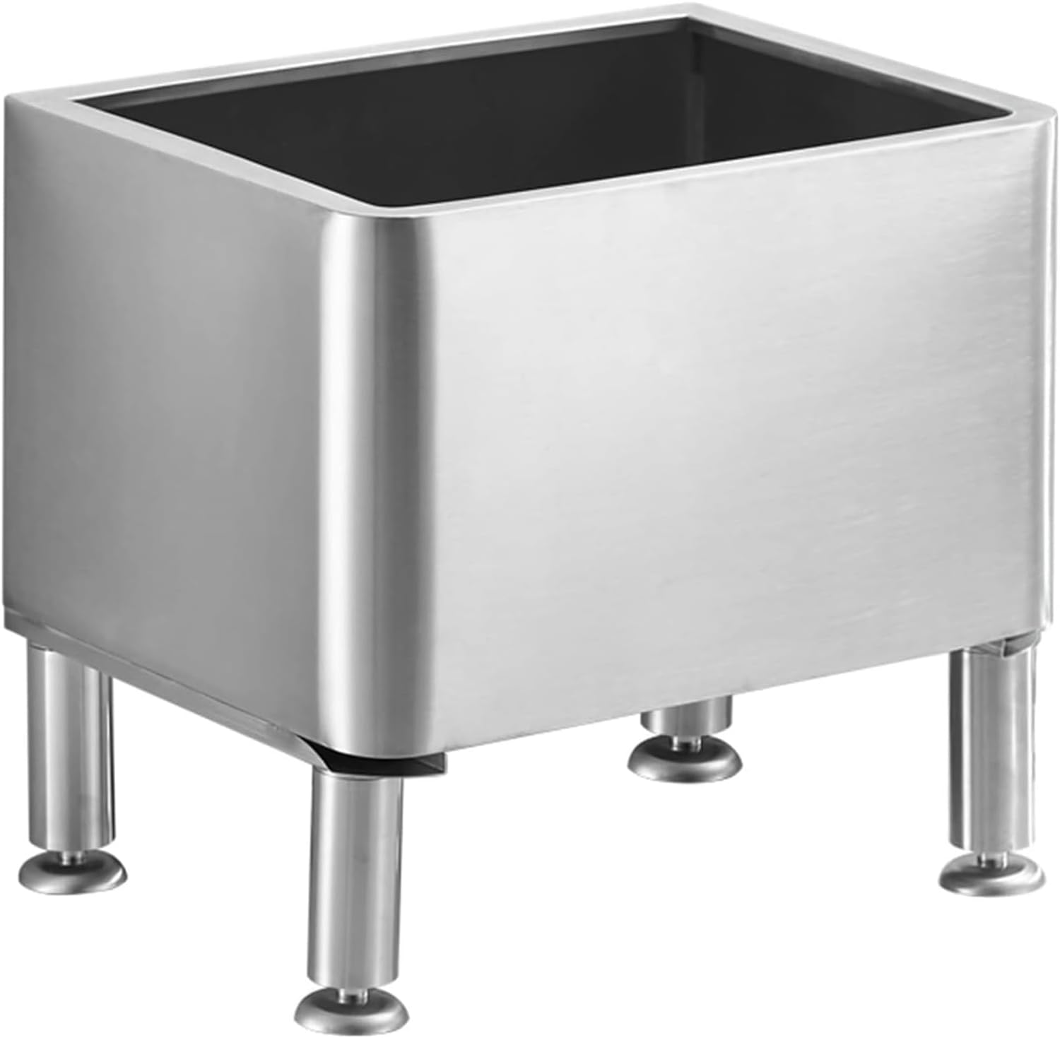 Heavy Duty Utility Sink Stainless Steel Floor Mop Sink, Free Standing Wash Station Mop Service Basin with Adjustable Stand, Laundry Tub Slop Sink for Basement/Garage/Shop,Silver-Kit 1