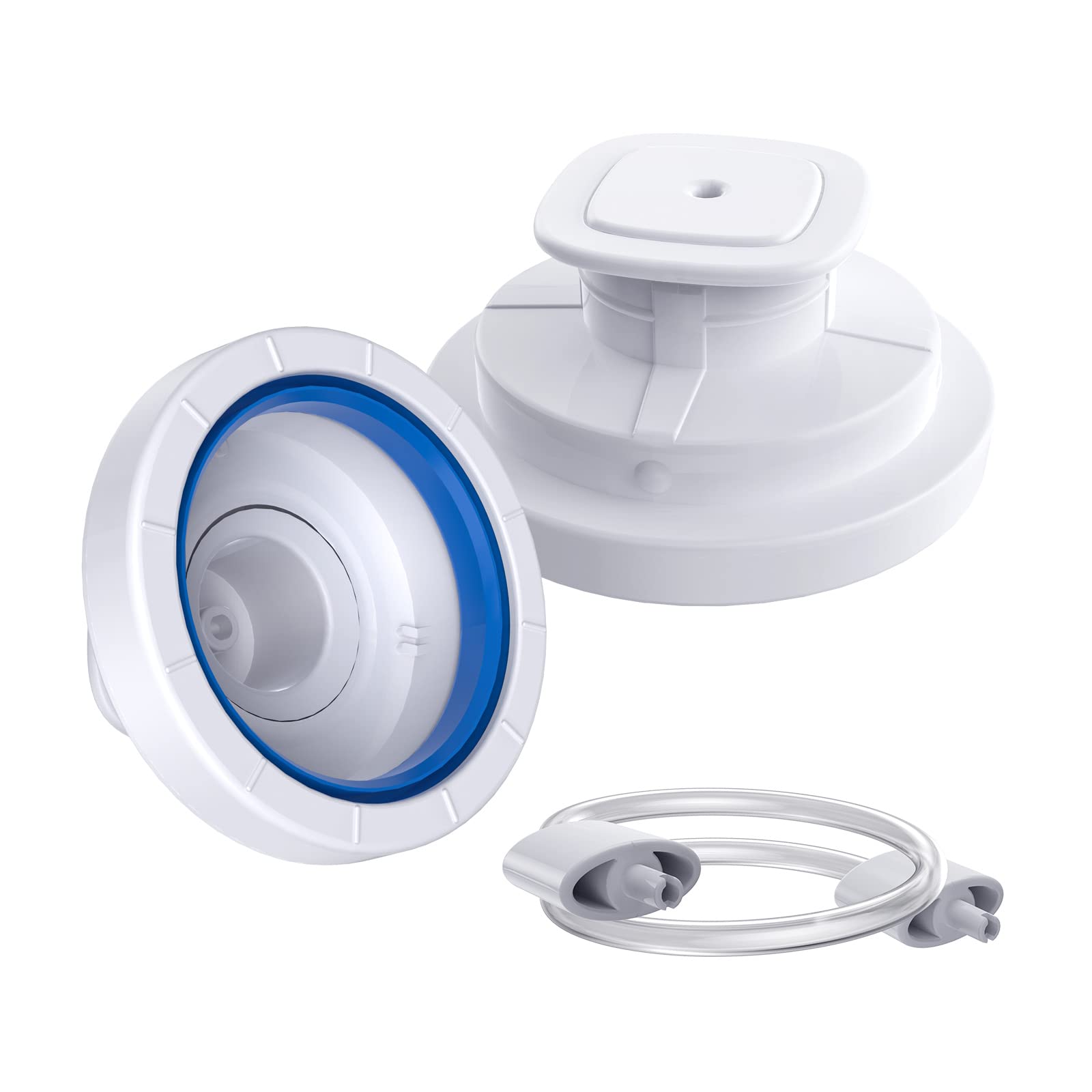 OEOP Accessory Hose Wide Mouth Jar Kits Compatible with FoodSaver Vacuum Sealer Machine, Sealing Kit Compatible with Mason-type Jar Lids with Regular and Wide Mouth (White)