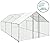 Walk In Chicken Run Cage Coop 4m x 6m x 2m Dog Pen House Kennel Large Metal Enclosure Rabbits Ducks Poultry Roof Cover Shelter Sunshade Pets Outdoor Backyard Farm Animal …