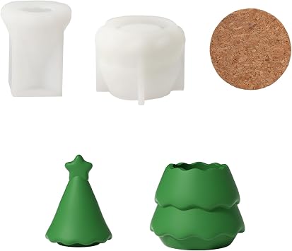 Boowan Nicole Starlit Concealed Christmas Tree Candle Tin Vessel for Chrismas