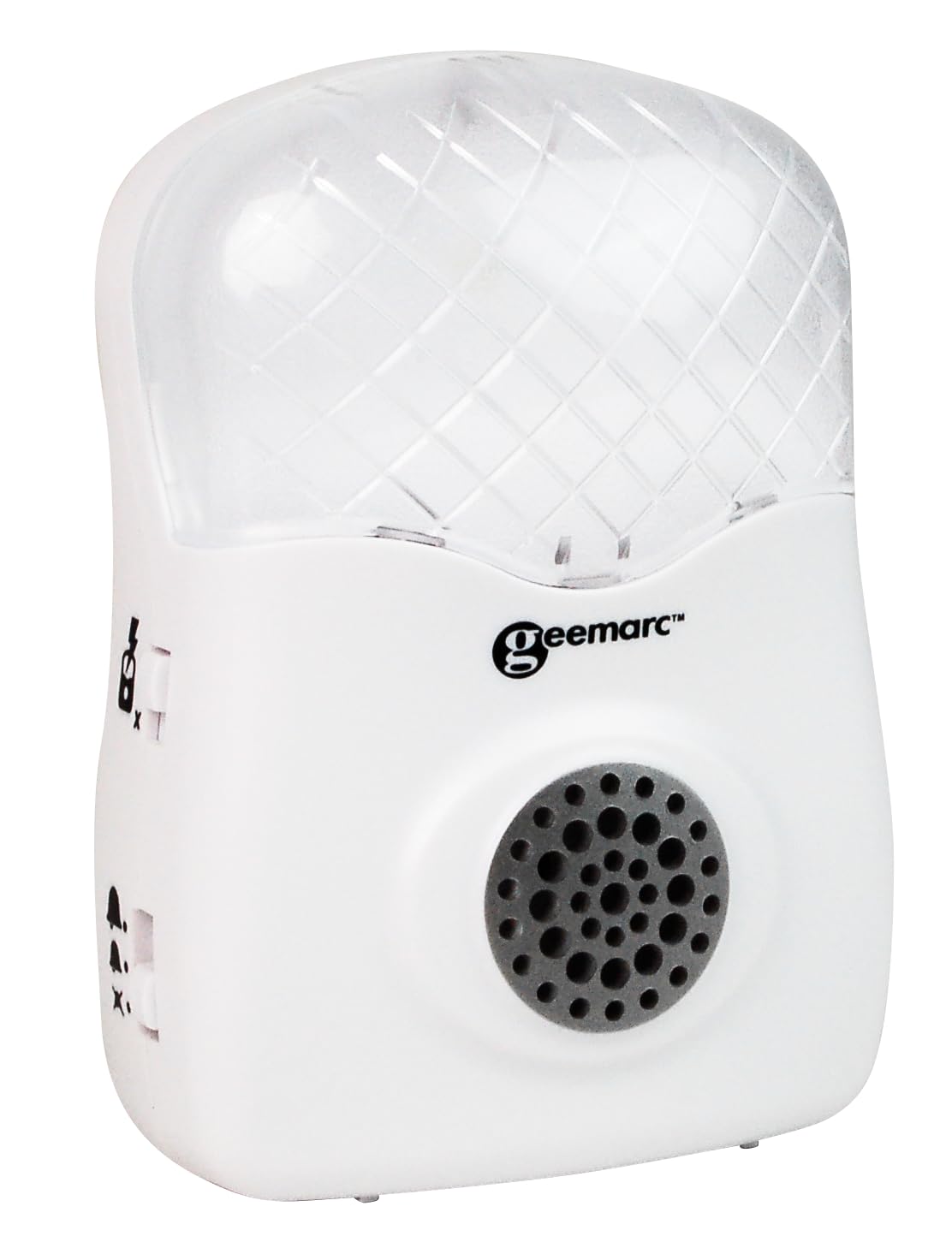 Geemarc CL12 - Amplificador de Timbre de Teléfono con Avisador Luminoso - Dispositivo para Teléfono Fijo - Posibilidad de Instalación en Pared - Ideal para Personas con Discapacidad Auditiva