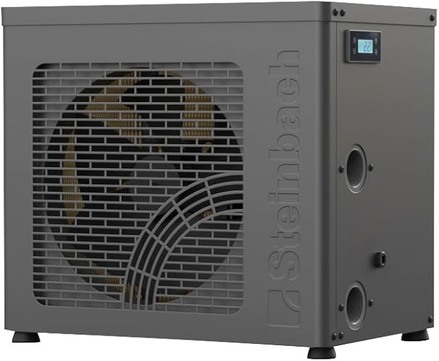 Steinbach STEINBACH Wärmepumpe Startis Style – 049400Z – Pool Wärmepumpe bis 20.000 l – 4,3 kW – Mit WLAN App-Steuerung – Salzwassertauglich – effizie