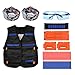 Price comparison product image Fdit Tactical Vest Kits Blasters with Tactical Vest Protective Glasses Wrist Band Tactical Hood 3 Reload Clips & 40 Refill Darts