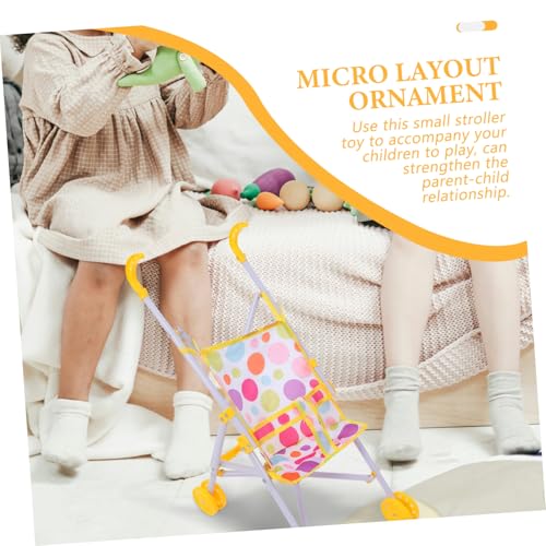 FUNNETOYU Kleiner Puppenwagen aus Kunststoff Puppenwagen für Mädchen Ab Jahren Robustes Polyester Abs Material Kompakt und Leicht für Puppenhaus Dekoration und Rollenspiele – Bild 8