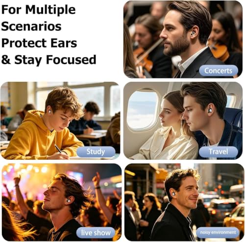 Ear Plugs for Sleep, 50dB Noise Cancelling Ear Plugs for Noise Reduction, Reusable Silicone Sleeping Earplugs for Snoring, Concert, Shooting & Plane Travel with 8 Eartips Case — view 6