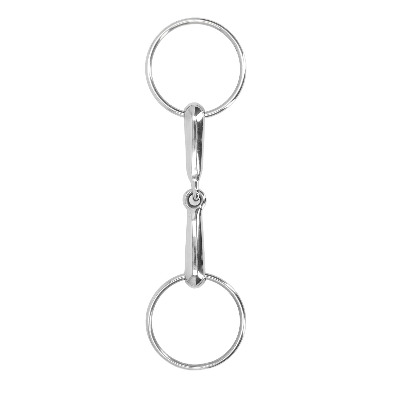 Topyond Filetto Anelli Cavallo, Filetto per Cavallo in Acciaio Inossidabile con Rullo da Masticare Snodato, vestibilità Universale per Le Dimensioni della Bocca del Cavallo