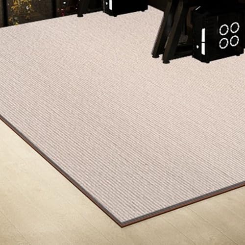 Surwin Alfombra Protectora para Silla de Oficina, Alfombrilla Suelo Oficina Alfombra Antideslizante para Silla de Ruedas Protector Suelo Escritorio para Hogar (Beige A,90x90cm)