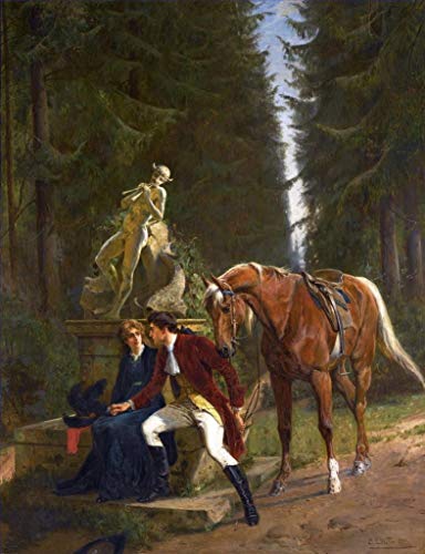 Peinture à l'huile sur toile faite main d'après Samuel Edmund Waller