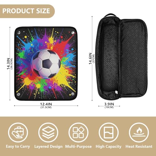 Bolsa de viaje para herramientas de cabello con tapete resistente al calor para planchas y rizadores miniatura 4