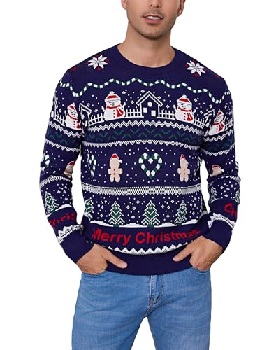 Bresdk Weihnachtspullover Herren Weihnachtspulli Hässlich Ugly...