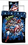 Para cama individual. Comics Avengers - Juego de Funda nórdica para Cama Individual