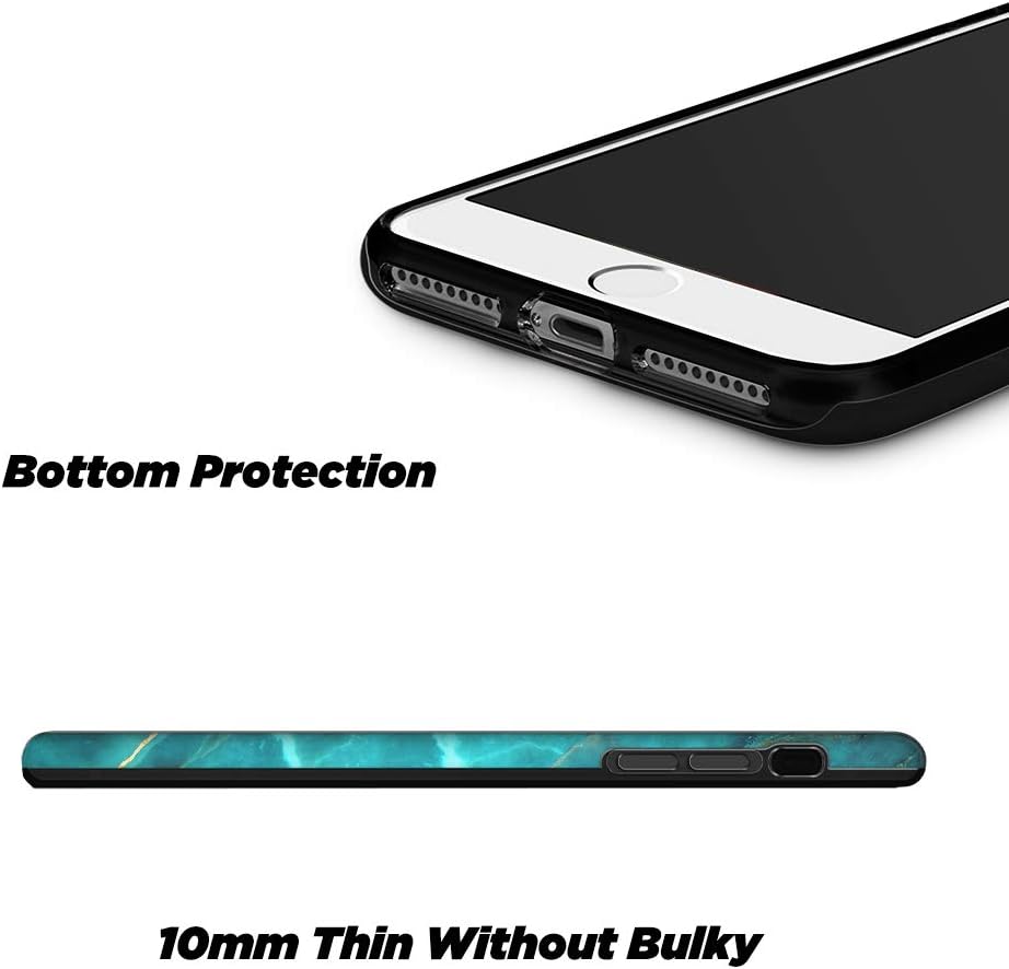 Obbii Case for iPhone SE 3 Case(2022) 8/7/6/6S/SE 2nd Generation Blue Marble Case Shockproof Slim TPU Flexible Soft Silicone Protective Durable Cover Case Compatible with iPhone 8/7/6/6S/SE 2nd