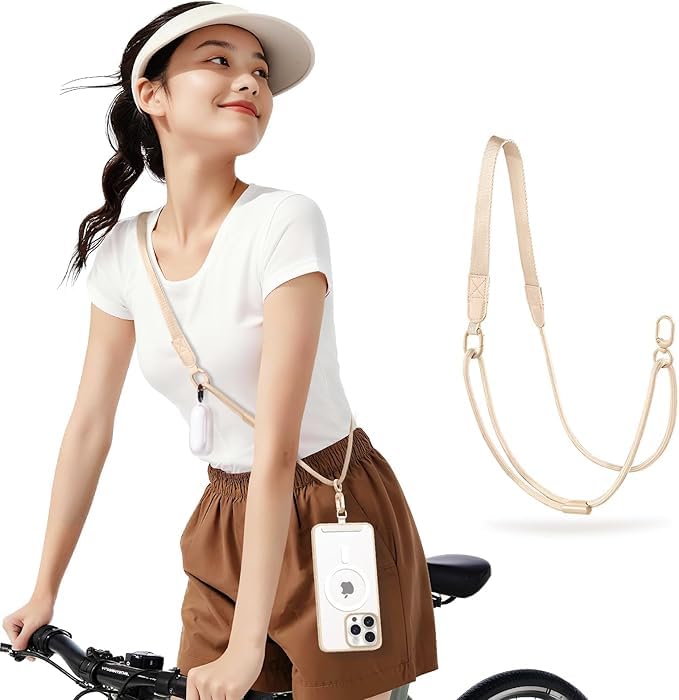 Cordon Telephone Portable Sangle Anti-Perte Téléphone Largeur 18mm Confortable Sans Torsion Tour de Cou Universelle avec Patch Collier Lanière Réglable...