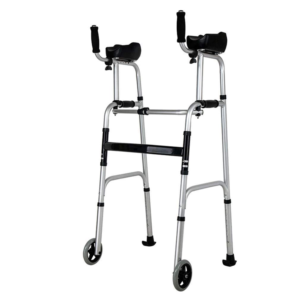 Cesta para Caminante para Personas Mayores, rehabilitación de pie Polea de Cesta para Caminante para Personas Mayores con Asiento Aleación de Aluminio Gruesa Bastón de Cuatro Patas