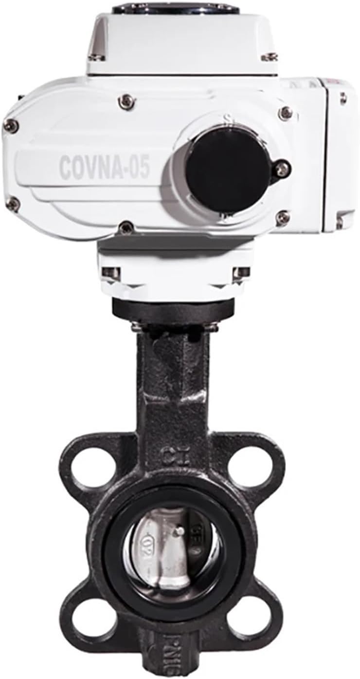DN80 Casting Motorized Butterfly Valve On Off Type 3 inch Wafer Electric Butterfly Valve Cast Iron Body Stainless Steel Disc(AC24V)