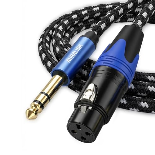 AURALINK XLR Female to 1/4 Inch (6.35mm) TRS Cable (Female 1M)