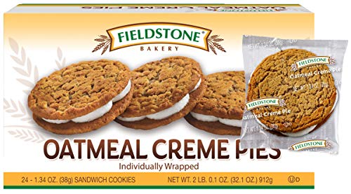 Fieldstone, Bakery Crème Pies 1 Box 24 Individually Wrapped Oatmeal Creme Pie Cookies