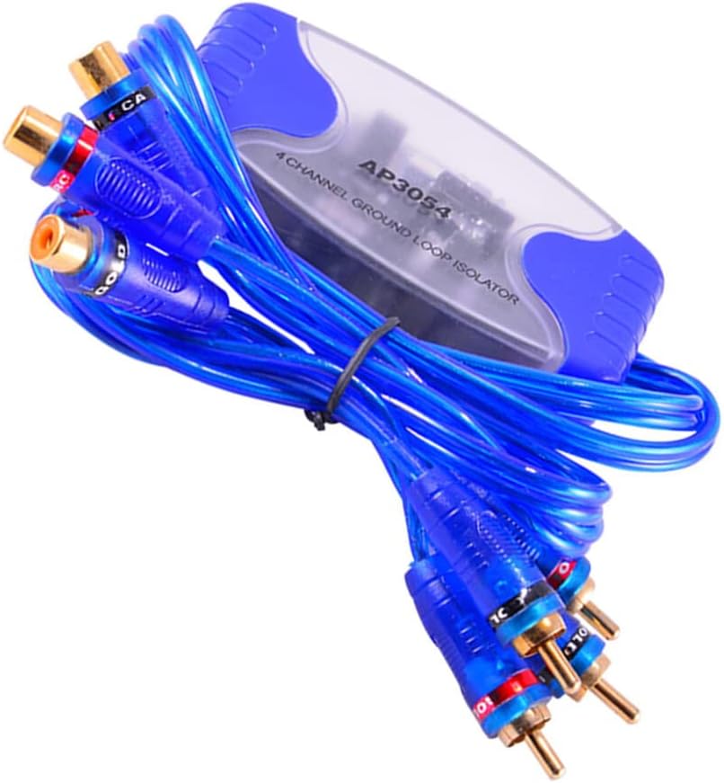 4 Channel Ground Loop Isolator Noise Filter Line 50w Blue