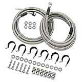 Stainless Steel Braided Hose Fuel Gas Line Kit Complete Repair Lines For 05-10 Chevy Cobalt HHR G5