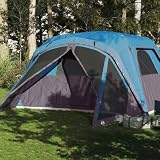 Genérico Tienda campaña Familiar con Porche 6 Personas Impermeable Azul,Deportes,Actividades al Aire Libre,Camping y Senderismo,Tiendas de campaña,Azul,10.85 KG,94549