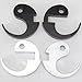 Bits and Pieces - Black/Silver Yin and Yang Metal Brainteaser Puzzle-Metal Puzzle Brainteaser, Nickel-Plated - Measures 2-1/2