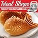 SugarWhisk Taiyaki Fish-shaped Waffle Maker, 2 Pcs Electric Japanese Fish Shaped Waffle Iron Pan, Dual Non Stick Cooking Plates, Recipe Included, White