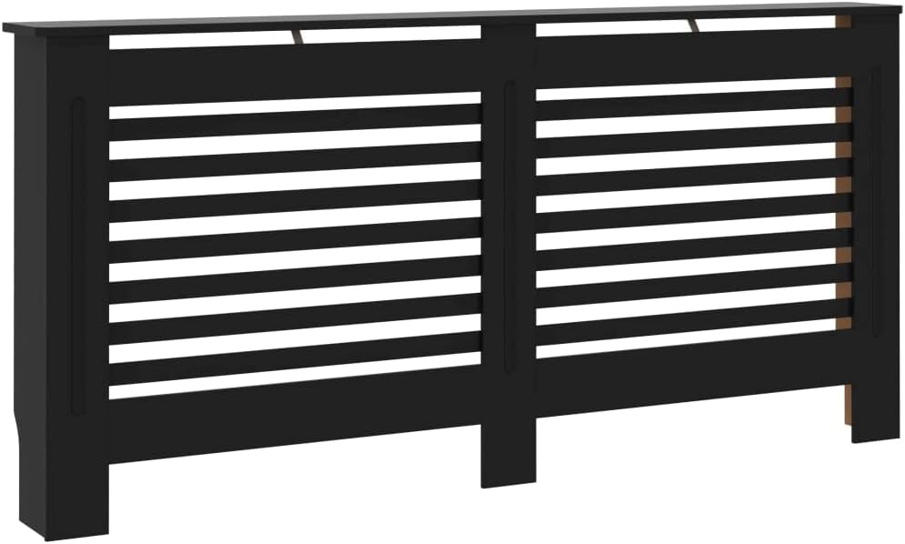 Radiator Cover Black 67.7"x7.5"x31.9" MDF,Heating Radiator Accessories-31.24lbs