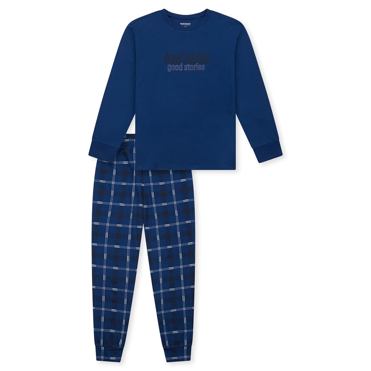Schiesser Pidżama — zestaw Chłopcy Schiesser Jungen Schlafanzug Set Lang - 100% Organic Bio Baumwolle - Größe 140 Bis 176