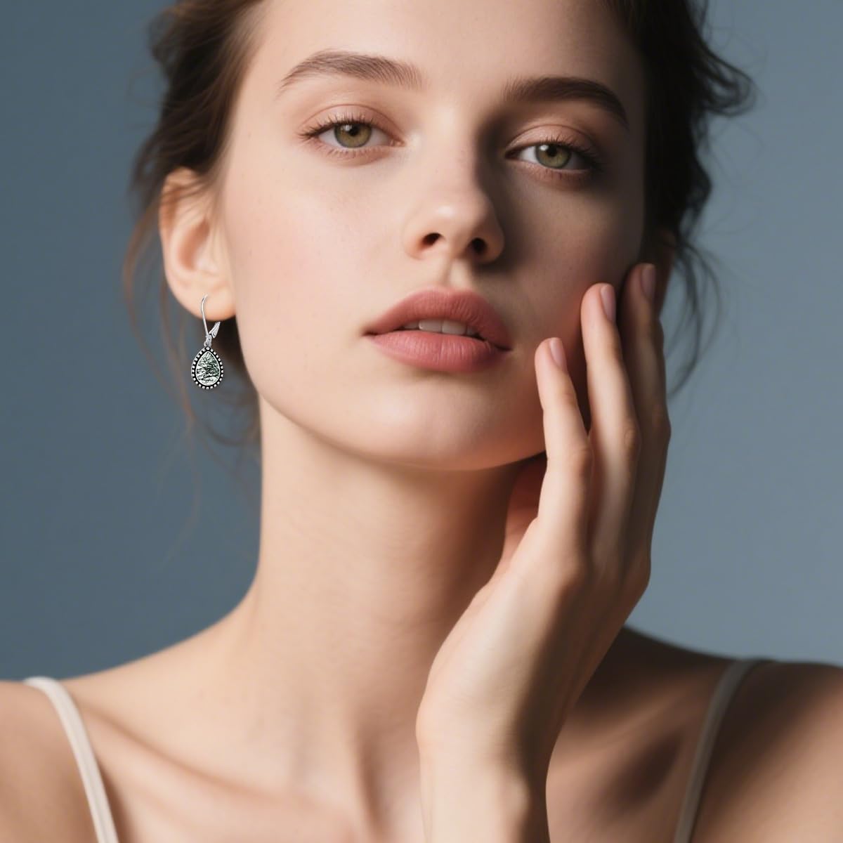 925 Sterling Silver Vintage Teardrop Dangle Drop Leverback Earrings for Women Hypoallergenic - Image 5