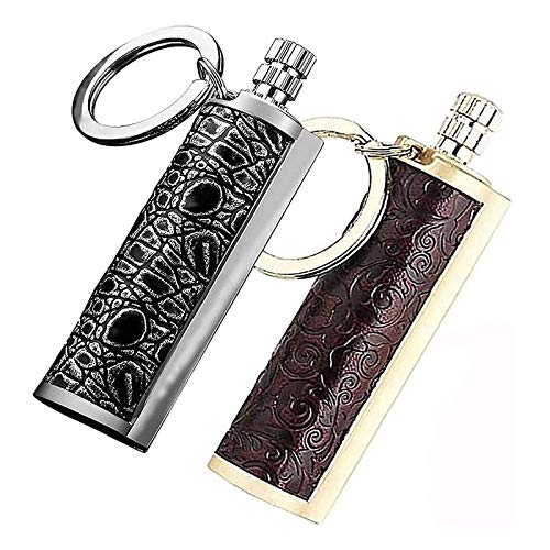 Hacoro Keychain Flint Metal Matchstick Fire Starter, Edc Refillable Lighter, Gift Ideas And Emergency Survival Gear (Glod + Silver) #TOP7