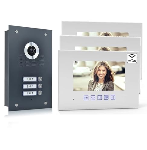 Mathfel Citofono 2 Fili, Monitor 7", Fotocamera 170°